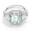 Gem Stone King 3.89 Cttw Sky Blue Simulated Aquamarine Ring