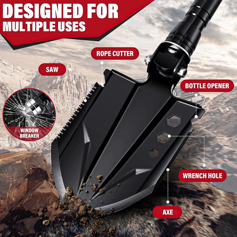 Golden Bird Survival Shovel Set - Multi-Tool Folding Camping Shovel