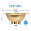 Gold Strainer for Kitchen, 3QT, Stainless Steel Colander with Handle