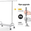 LiaMeE Heavy Duty Clothing Racks for Hanging Clothes, Adjustable Rolling