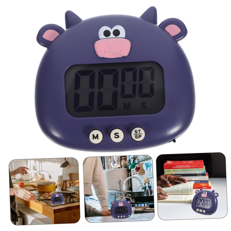 SHOWERORO Cartoon Ox Electric Baking Timer Kitchen Countdown Timer Loud