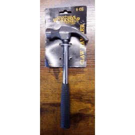 Workshop Smart Value Workshop Claw Hammer 8oz Stainless Steel Black Rubber Grip Handle