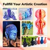 AMOLEN Silk PLA 3D Printer Filament Bundle, Shiny Multicolor Rainbow