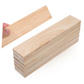 Gatuida 12pcs Unfinished Wood Rectangle Boards Smooth Crafting Planks for Painting DIY Projects Pinewood Blocks for Woodworking Carving Creative Crafts