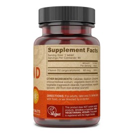 Deva Nutrition Vitamina D2 800 Iu Vegana 90 Tabletas Sabor Sin Sabor