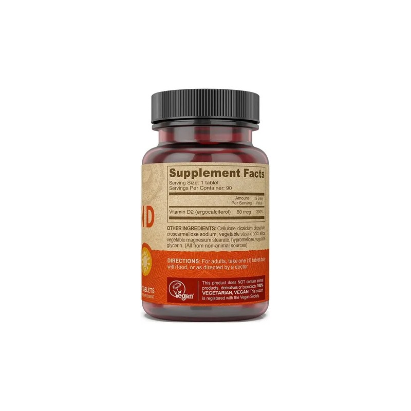 Deva Nutrition Vitamina D2 800 Iu Vegana 90 Tabletas Sabor