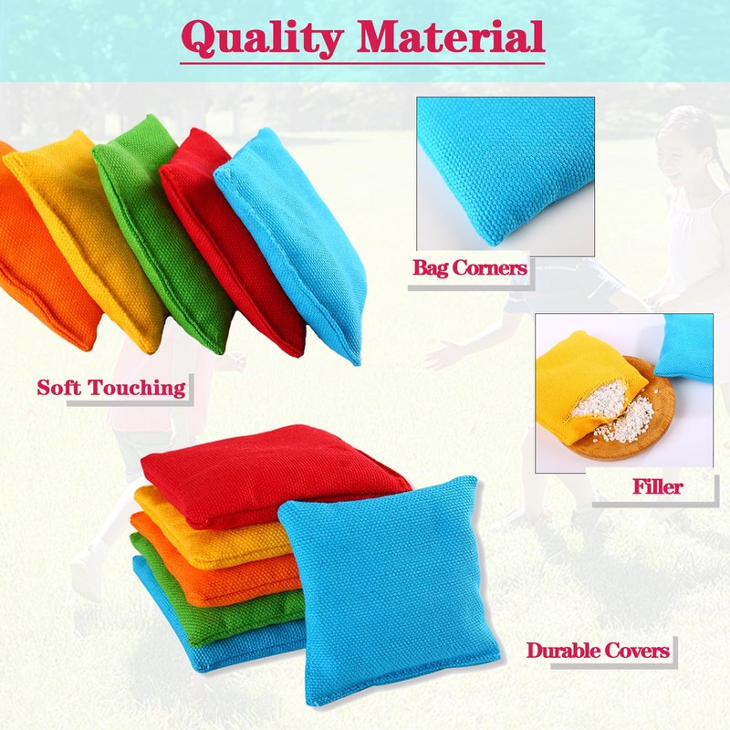 Bean Bags Kids Throwing, 30 pcs 5cm*5cm Small Bean Bag