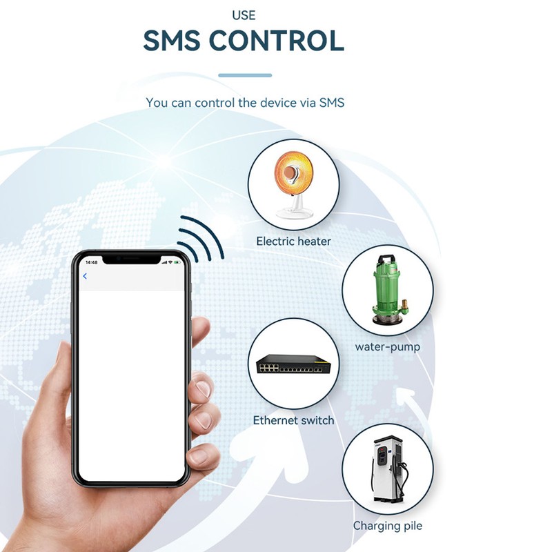 SMS GSM Gate Opener IP30 Protection Aluminum Remote Control Relay