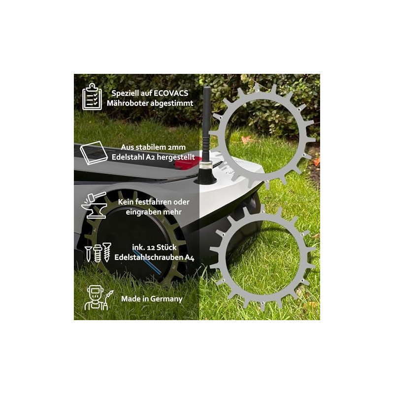 Spikes for Ecovacs Goat - Stainless Steel - Countersunk Screw
