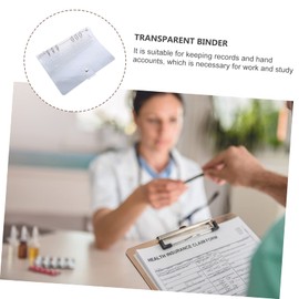 Gadpiparty 2pcs Transparent PVC Notebook Cover Binder with Strong Snap Button Closure for Diaries Travel Journals Business Notebooks and Study Notes Versatile Planner Cover for Office