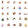 50Pcs Cartoon Tangled Sticker, Cute Waterproof Vinyl Rapunzel Stickers for