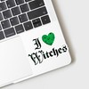 CafePress I Love Witches_Bl Small Die Cut Sticker, 3"x4" Glossy