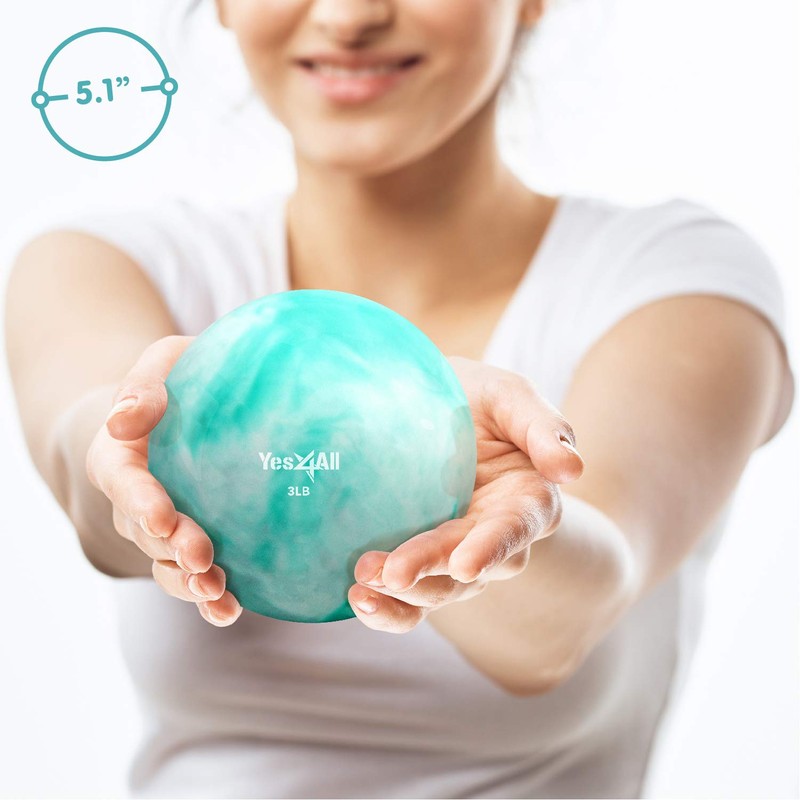 Yes4All Soft Weighted Toning Ball Marble 3lb - Mint