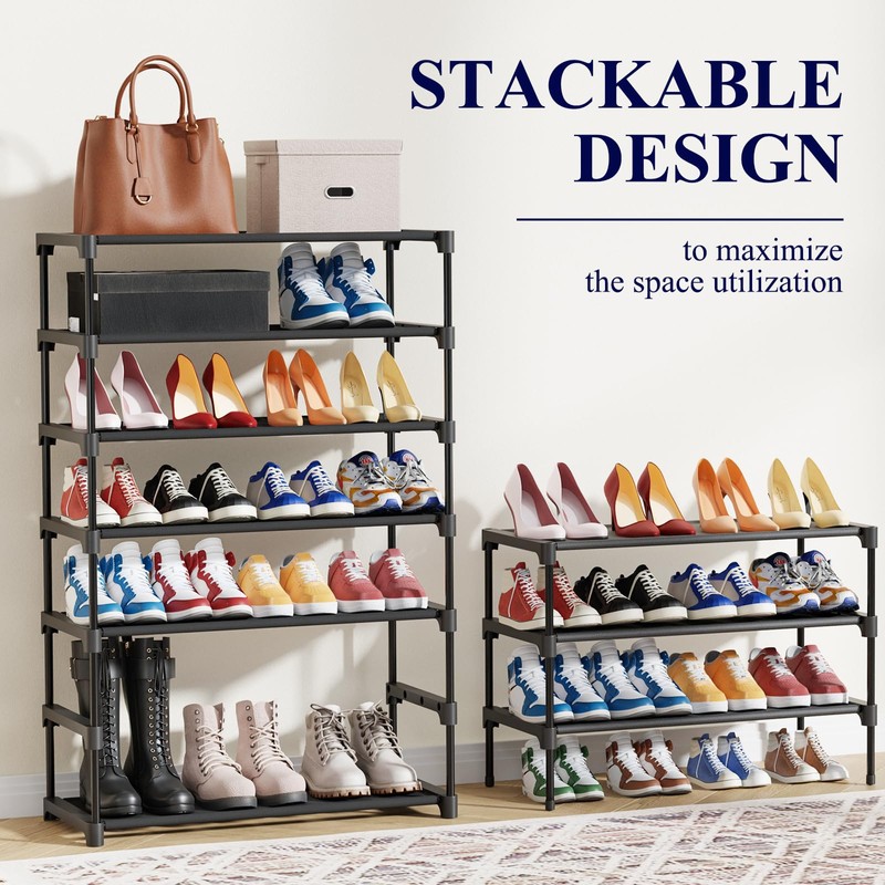Kitsure Shoe Rack - Non-Woven Shoe Rack Shelf, Shoe Organizer
