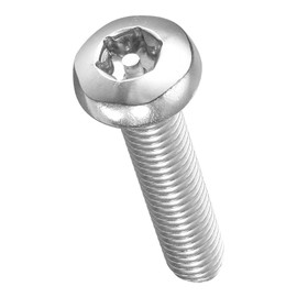 METALLIXITY Pan Head Torx Security Screws Bolts (M8-1.25x35mm) 20Pcs, Button Torx Head Machine Screws 304 Stainless steel - for Furniture Woodworking Project, Silver Tone