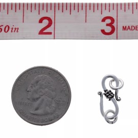 Unbranded Sterling Silver, S Hook,2 pcs, 18x9mm, Clasps, Wholesale