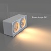 FOOC LED Surface Mounted Light Flat with Large Light Surface