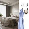 sundrerfect Set of 20 Black Zinc Alloy Wall Hooks 24x17mm