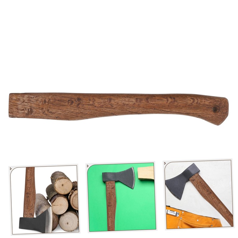 SHINEOFI Hatchet Replacement Handle Ergonomic Carbonized Acutissima Wooden Axe Handle