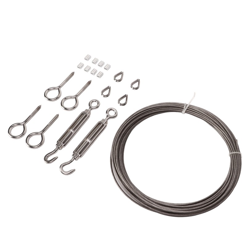 Strings Light Hanging Kit Stainless Steel PVC Coating Turnbuckle Wire