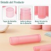 50 tubos de bálsamo labial vacíos de plástico rosa recargables