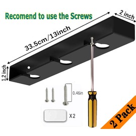 Aydomer 2Pack Wine Glass Holder Under Shelf Cabinet Wine Glass Rack Plastic Stemware Rack Glasses Storage Hanger Bar Kitchen Wine Glasses Organizer (black)