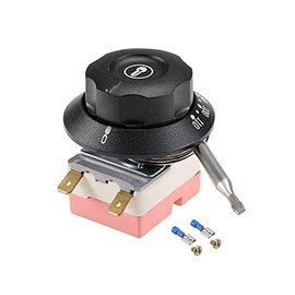 uxcell NC 250V 16A 30-110C Temperature Control Switch Capillary Thermostat for Oven Refrigerator Heater, 0.7m, with 2 Screws&2 Crimp Terminals