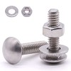 1/4-20 x 3/4" Stainless Steel Carriage Bolts with Hex Nuts
