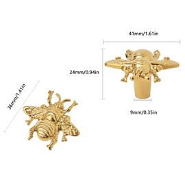 Vintage Honeybee Shape Cabinet Knobs Pull Handle Gold Bee Knob Copper Cupboards, Dressers, Doors, Cabinets & Drawers Knob Antique Home Decoraive Accessories [2 Pieces]