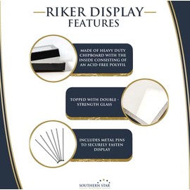 24 Pack of 4 x 3 x 3/4" Riker Glass Topped Display Cases for Collectibles Arrowheads Butterfly Jewelry and More!