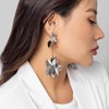 Flower Earrings for Women Trendy Gold Floral Stud Earrings Boho