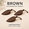 Door Stopper Wedges, 3 Pack, Leaf-Shaped Silicone Door Stops with