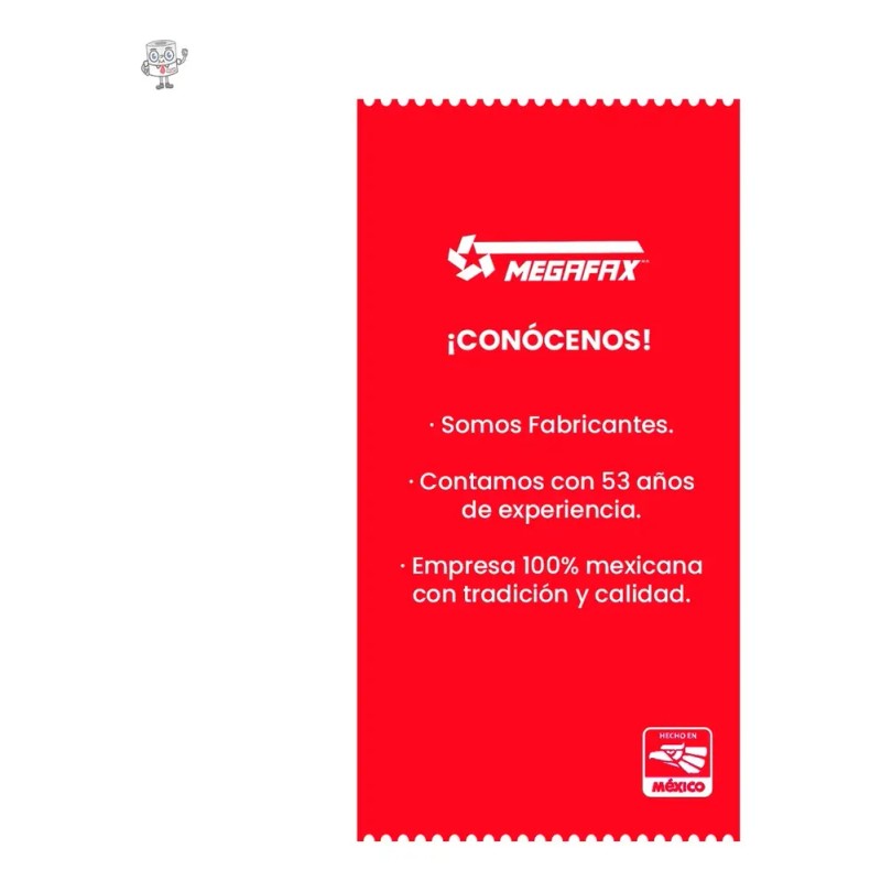Papel Térmico Megafax de 80 x 70 mm, Pack de