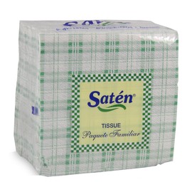Saten ser61315439 Home Green, Napkin 33 x 33, 1 Layer, 1/4 Fold, 75 Napkins, Embossed Continuous, Tables, Green