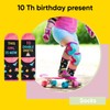 YEVON 10th Birthday Funny Socks for Girls - Cute 10