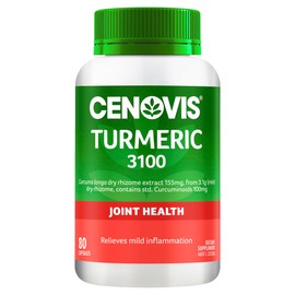 Cenovis Turmeric 3100 - Traditionally Used to Relieve Mild Joint Pain and Support Liver Health, 80 Capsules