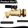 Brass Water Container Rain Barrel Faucets Lead-Free Compliant Spigot Bulkhead