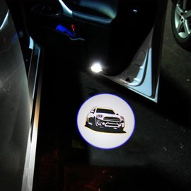 2Pcs Door Lights Logo for Mi ni r55 r56 r57 r58 r59 r60 r51 f54 f56 f55 f57 f60 f65 u25 Puddle Lights Car Door Logo Lights Projector Courtesy LED Ghost Shadow Lamps Accessories (f60)