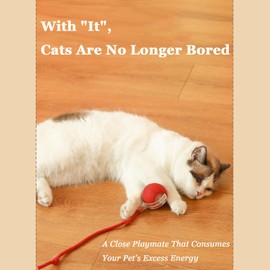 Cat Toys, Smart Interactive Toys for Cats, Automatic Rolling Cat Toy Ball, Cat Toys for Indoor Cats, Obstacle Avoidance ＆ Quiet Long Tail Cat Toy for Bored Kitty, Adult Cats (Green)