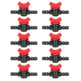 Fdit 10 Uds 1/2 Válvula de Bola de Púas, Interruptor de Cierre, Válvula de Púas, Válvula de Púas en Línea, Accesorios de Riego de Manguera para Riego por Goteo