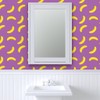 Removable Wallpaper 6ft x 2ft - Purple Banana Whimsical Fruit