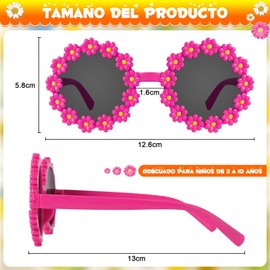 6 Pares Gafas de Flores para Niña,Gafas de Sol Infantiles con Forma de Margarita - Gafas de Sol para Niñas pare Diversión y Estilo para Niñas