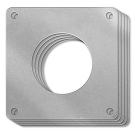 FIDEMUS Pack of 5 Woodpecker Protection for Nesting Box 28 mm Tit Box Bird House Protection Plate Flight Hole Protection