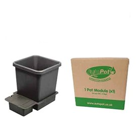 AutoPot 1 Pot Module with 3.9 Gallon Plastic Pot and No Tank - Self-Watering, Gravity-Fed Hydroponic System (1Pot - 3.9 Gallon - No Tank)