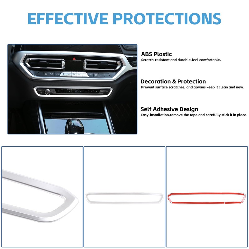 DIYUCAR ABS Chrome Car Control Knob Decorative Frame for G20