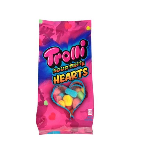 Caramelo de goma agria Trolli Sour Valentine Hearts de 11.5 onzas. (Paquete de 2)
