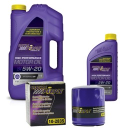 Royal Purple SAE 5W-20 Synthetic Motor Oil – 6 quarts and a Royal Purple 10-2835 Extended Life Premium Oil Filter