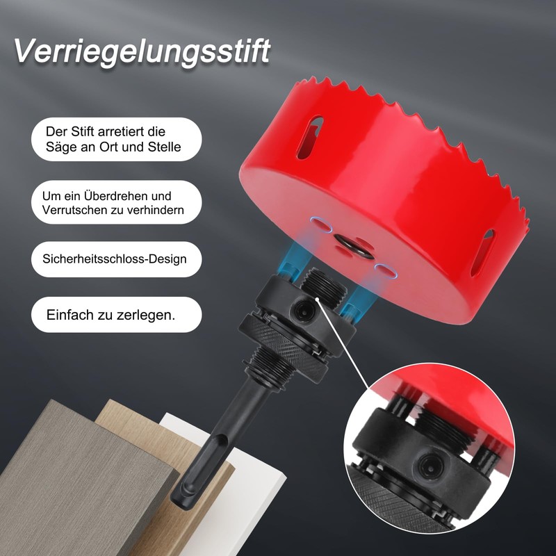 Hole Saw 42 mm, HSS Hole Saw Wood with SDS