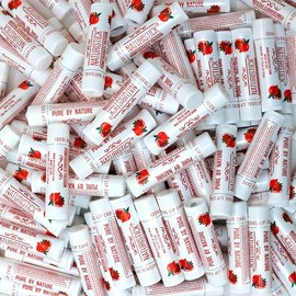 150-Pack Lip Balm in Bulk by Naturistick. Pomegranate Scent. 100% Natural Ingredients. Best Beeswax Chapstick for Dry, Chapped Lips. Made in USA