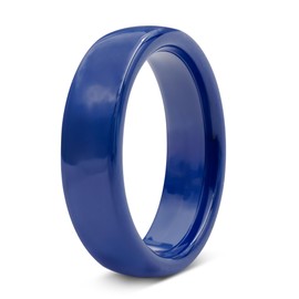 Truly Alpha - Anillos de cerámica clásicos de 3 mm, anillos de cerámica para mujer, anillos de boda lisos para ella, anillos de cerámica fina, anillos de boda de cerámica pulida, anillos de boda apilables para mujer, 27 (9 USA), Cerámica, Sin piedras pre